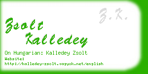 zsolt kalledey business card